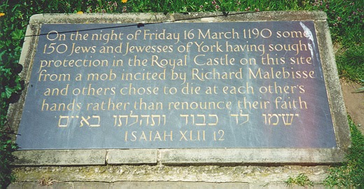 In the Middle: 16 March 1190: the events in York on Shabbat ha-Gadol